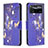 Custodia Portafoglio In Pelle Fantasia Modello Cover con Supporto B03F per Xiaomi Poco X4 Pro 5G Blu Notte