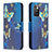 Custodia Portafoglio In Pelle Fantasia Modello Cover con Supporto B03F per Xiaomi Redmi 10 (2022) Cielo Blu