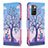 Custodia Portafoglio In Pelle Fantasia Modello Cover con Supporto B03F per Xiaomi Redmi Note 11 4G (2021) Lavanda