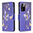 Custodia Portafoglio In Pelle Fantasia Modello Cover con Supporto B03F per Xiaomi Redmi Note 11 Pro+ Plus 5G Blu Notte