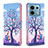 Custodia Portafoglio In Pelle Fantasia Modello Cover con Supporto B03F per Xiaomi Redmi Note 13 Pro 5G Lavanda