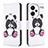 Custodia Portafoglio In Pelle Fantasia Modello Cover con Supporto B03F per Xiaomi Redmi Note 13 Pro+ Plus 5G Multicolore