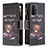 Custodia Portafoglio In Pelle Fantasia Modello Cover con Supporto B04F per OnePlus Nord N200 5G Grigio Scuro