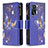 Custodia Portafoglio In Pelle Fantasia Modello Cover con Supporto B04F per Oppo A16