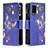 Custodia Portafoglio In Pelle Fantasia Modello Cover con Supporto B04F per Oppo A54 4G Blu Notte