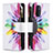 Custodia Portafoglio In Pelle Fantasia Modello Cover con Supporto B04F per Oppo A54 5G Multicolore