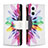 Custodia Portafoglio In Pelle Fantasia Modello Cover con Supporto B04F per Oppo A96 5G Multicolore