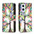 Custodia Portafoglio In Pelle Fantasia Modello Cover con Supporto B04F per Oppo F21 Pro 5G