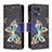 Custodia Portafoglio In Pelle Fantasia Modello Cover con Supporto B04F per Oppo Find X5 Pro 5G Nero