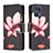 Custodia Portafoglio In Pelle Fantasia Modello Cover con Supporto B04F per Oppo Find X5 Pro 5G Rosso