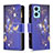 Custodia Portafoglio In Pelle Fantasia Modello Cover con Supporto B04F per Oppo K10 4G Blu Notte