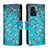 Custodia Portafoglio In Pelle Fantasia Modello Cover con Supporto B04F per Oppo K10 5G India