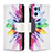 Custodia Portafoglio In Pelle Fantasia Modello Cover con Supporto B04F per Oppo Reno7 Pro 5G Multicolore