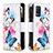 Custodia Portafoglio In Pelle Fantasia Modello Cover con Supporto B04F per Realme 8 5G Colorato