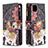 Custodia Portafoglio In Pelle Fantasia Modello Cover con Supporto B04F per Realme C20 Marrone