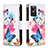 Custodia Portafoglio In Pelle Fantasia Modello Cover con Supporto B04F per Realme GT Neo3 5G