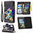 Custodia Portafoglio In Pelle Fantasia Modello Cover con Supporto B04F per Samsung Galaxy A01 SM-A015