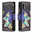 Custodia Portafoglio In Pelle Fantasia Modello Cover con Supporto B04F per Samsung Galaxy A02 Nero