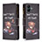 Custodia Portafoglio In Pelle Fantasia Modello Cover con Supporto B04F per Samsung Galaxy A04E Grigio Scuro