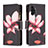 Custodia Portafoglio In Pelle Fantasia Modello Cover con Supporto B04F per Samsung Galaxy A13 4G Rosso