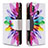 Custodia Portafoglio In Pelle Fantasia Modello Cover con Supporto B04F per Samsung Galaxy A20 Multicolore