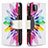 Custodia Portafoglio In Pelle Fantasia Modello Cover con Supporto B04F per Samsung Galaxy A22 5G Multicolore
