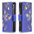 Custodia Portafoglio In Pelle Fantasia Modello Cover con Supporto B04F per Samsung Galaxy A32 4G Blu Notte