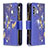 Custodia Portafoglio In Pelle Fantasia Modello Cover con Supporto B04F per Samsung Galaxy A32 5G Blu Notte