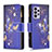 Custodia Portafoglio In Pelle Fantasia Modello Cover con Supporto B04F per Samsung Galaxy A33 5G Blu Notte