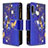 Custodia Portafoglio In Pelle Fantasia Modello Cover con Supporto B04F per Samsung Galaxy A70E Blu Notte