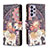Custodia Portafoglio In Pelle Fantasia Modello Cover con Supporto B04F per Samsung Galaxy A73 5G Marrone