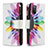 Custodia Portafoglio In Pelle Fantasia Modello Cover con Supporto B04F per Samsung Galaxy F02S SM-E025F Multicolore