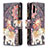 Custodia Portafoglio In Pelle Fantasia Modello Cover con Supporto B04F per Samsung Galaxy M02 Marrone