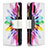 Custodia Portafoglio In Pelle Fantasia Modello Cover con Supporto B04F per Samsung Galaxy M02 Multicolore