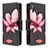 Custodia Portafoglio In Pelle Fantasia Modello Cover con Supporto B04F per Samsung Galaxy M10S Rosso