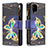 Custodia Portafoglio In Pelle Fantasia Modello Cover con Supporto B04F per Samsung Galaxy M12