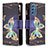 Custodia Portafoglio In Pelle Fantasia Modello Cover con Supporto B04F per Samsung Galaxy M52 5G Nero