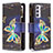 Custodia Portafoglio In Pelle Fantasia Modello Cover con Supporto B04F per Samsung Galaxy Quantum4 5G