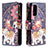 Custodia Portafoglio In Pelle Fantasia Modello Cover con Supporto B04F per Samsung Galaxy S20 FE 5G Marrone