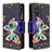 Custodia Portafoglio In Pelle Fantasia Modello Cover con Supporto B04F per Samsung Galaxy S20 Plus 5G Nero