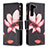 Custodia Portafoglio In Pelle Fantasia Modello Cover con Supporto B04F per Samsung Galaxy S21 5G Marrone