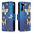 Custodia Portafoglio In Pelle Fantasia Modello Cover con Supporto B04F per Samsung Galaxy S21 FE 5G