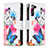 Custodia Portafoglio In Pelle Fantasia Modello Cover con Supporto B04F per Samsung Galaxy S23 5G Rosa Caldo