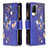 Custodia Portafoglio In Pelle Fantasia Modello Cover con Supporto B04F per Vivo V21 5G Blu Notte