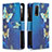 Custodia Portafoglio In Pelle Fantasia Modello Cover con Supporto B04F per Vivo Y11s Blu