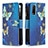 Custodia Portafoglio In Pelle Fantasia Modello Cover con Supporto B04F per Vivo Y12A Blu