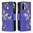 Custodia Portafoglio In Pelle Fantasia Modello Cover con Supporto B04F per Vivo Y12A Blu Notte