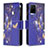 Custodia Portafoglio In Pelle Fantasia Modello Cover con Supporto B04F per Vivo Y32 4G Blu Notte