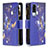 Custodia Portafoglio In Pelle Fantasia Modello Cover con Supporto B04F per Vivo Y53s NFC Blu Notte