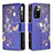 Custodia Portafoglio In Pelle Fantasia Modello Cover con Supporto B04F per Xiaomi Mi 11i 5G (2022) Blu Notte